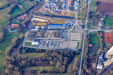 Aerial view of Südpfalz Center and Engel & Engel GmbH | Trade in commercial vehicles, forklifts, and construction machinery in Rohrbach in the state Rhineland-Palatinate, Germany