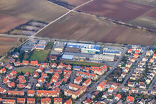 Aerial view of Löffel Windows + Facades GmbH & Co.KG in Herxheim bei Landau in the state Rhineland-Palatinate, Germany