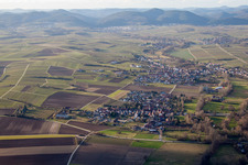 District Heuchelheim in Heuchelheim-Klingen in the state Rhineland-Palatinate, Germany seen from a drone