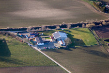 District Ingenheim in Billigheim-Ingenheim in the state Rhineland-Palatinate, Germany from above