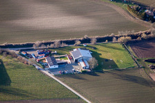 District Ingenheim in Billigheim-Ingenheim in the state Rhineland-Palatinate, Germany out of the air
