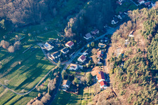District Blankenborn in Bad Bergzabern in the state Rhineland-Palatinate, Germany seen from a drone