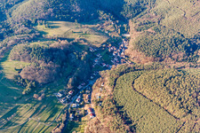 Aerial view of District Blankenborn in Bad Bergzabern in the state Rhineland-Palatinate, Germany