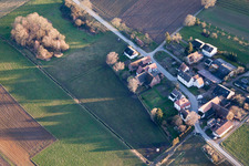 District Deutschhof in Kapellen-Drusweiler in the state Rhineland-Palatinate, Germany from above