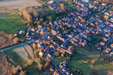Aerial photograpy of Kirchstr in Barbelroth in the state Rhineland-Palatinate, Germany