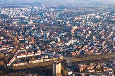 Rastatt in the state Baden-Wuerttemberg, Germany from above
