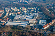 Aerial view of Getinge Academy in Rastatt in the state Baden-Wuerttemberg, Germany