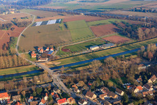 Sports field of SV Niederbühl Donau an der Murg in the district Niederbühl in Rastatt in the state Baden-Wuerttemberg, Germany