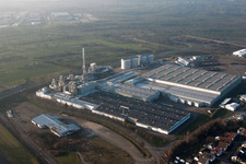 Technical facilities in the industrial area Spanplattenwerk in Bischweier in the state Baden-Wurttemberg