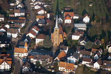 Church building in the village of in Bischweier in the state Baden-Wurttemberg