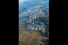 Aerial view of From the northwest in the district Freiolsheim in Gaggenau in the state Baden-Wuerttemberg, Germany