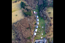 Aerial view of Children's and Youth Village Maria Regina in Marienstr in Silz in the state Rhineland-Palatinate, Germany