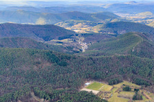 SV Gossersweiler-Stein sports field at the edge of the forest in the district Gossersweiler in Gossersweiler-Stein in the state Rhineland-Palatinate, Germany