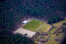 Aerial photograpy of SV sports field in the district Gossersweiler in Gossersweiler-Stein in the state Rhineland-Palatinate, Germany