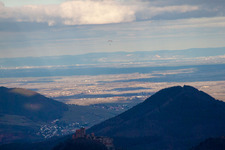 Trifels and Hohenberg in Birkweiler in the state Rhineland-Palatinate, Germany