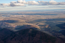 Oblique view of Landau from the west in Landau in der Pfalz in the state Rhineland-Palatinate, Germany