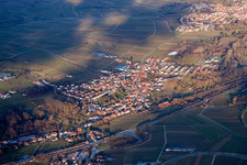 Siebeldingen in the state Rhineland-Palatinate, Germany seen from above