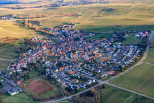 Aerial photograpy of Kleine Kalmit Primary School and Stadium in Ilbesheim bei Landau in the state Rhineland-Palatinate, Germany