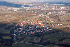 Bird's eye view of District Arzheim in Landau in der Pfalz in the state Rhineland-Palatinate, Germany