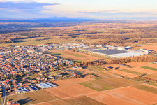 Aerial view of Interpark from the southwest in Offenbach an der Queich in the state Rhineland-Palatinate, Germany