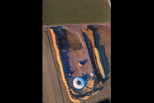 Construction site for the foundation of a wind turbine in Offenbach an der Queich in the state Rhineland-Palatinate, Germany