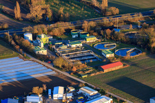 Sewage treatment plant Rülzheim in Rülzheim in the state Rhineland-Palatinate, Germany