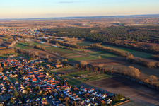 Model sports field in Rülzheim in the state Rhineland-Palatinate, Germany