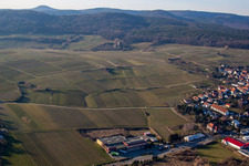Oblique view of District Schweigen in Schweigen-Rechtenbach in the state Rhineland-Palatinate, Germany