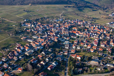 District Schweigen in Schweigen-Rechtenbach in the state Rhineland-Palatinate, Germany out of the air