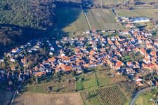 Aerial photograpy of Oberdorfstr in Oberotterbach in the state Rhineland-Palatinate, Germany