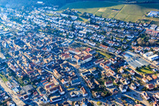 Königstraße with Castle Bad Bergzabern and Schlosshotel Bergzaberner Hof in Bad Bergzabern in the state Rhineland-Palatinate, Germany
