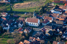 Aerial view of St. Simon in the district Pleisweiler in Pleisweiler-Oberhofen in the state Rhineland-Palatinate, Germany