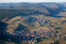 Aerial photograpy of District Gleiszellen in Gleiszellen-Gleishorbach in the state Rhineland-Palatinate, Germany