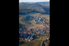Oblique view of District Gleiszellen in Gleiszellen-Gleishorbach in the state Rhineland-Palatinate, Germany