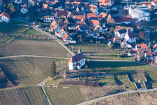 District Gleiszellen in Gleiszellen-Gleishorbach in the state Rhineland-Palatinate, Germany from above