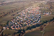 Aerial photograpy of From the southwest in the district Arzheim in Landau in der Pfalz in the state Rhineland-Palatinate, Germany