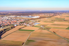 Interpark from the southwest in winter in Offenbach an der Queich in the state Rhineland-Palatinate, Germany