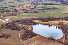Quarry lake on the Alte Lauter in Lauterbourg in the state Bas-Rhin, France