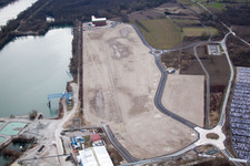Lauterbourg in the state Bas-Rhin, France seen from a drone
