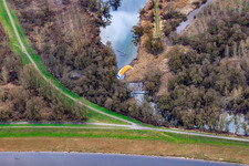 Aerial view of Murg and Gäns-Rhine in Steinmauern in the state Baden-Wuerttemberg, Germany