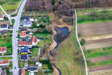 Course of the Altmurg behind the houses in Steinmauern in the state Baden-Wuerttemberg, Germany