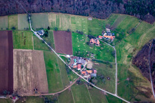 Oblique view of Rimmelsbacher Hof in the district Völkersbach in Malsch in the state Baden-Wuerttemberg, Germany