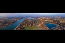 Panorama in the district Plittersdorf in Rastatt in the state Baden-Wuerttemberg, Germany