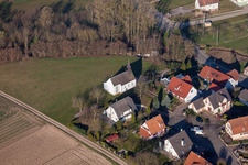 Aerial photograpy of Scheibenhard in the state Bas-Rhin, France