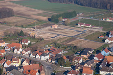 Niederlauterbach in the state Bas-Rhin, France from the plane