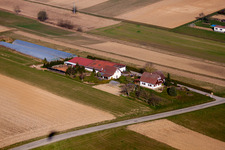 Seebach in the state Bas-Rhin, France from the drone perspective