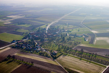Aerial photograpy of Kuhlendorf in the state Bas-Rhin, France