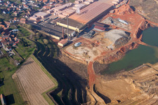 Niederbetschdorf in the state Bas-Rhin, France from above