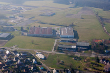 Niederbetschdorf in the state Bas-Rhin, France seen from above