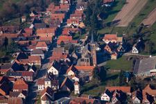 Niederbetschdorf in the state Bas-Rhin, France from the plane